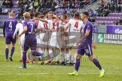 2. Bundesliga - FC Erzgebirge Aue - FC Ingolstadt 04 - Tor Jubel Jonatan Kotzke (25 FCI),mit Mergim Mavraj (15, FCI) Thomas Pledl (30, FCI) Almog Cohen (8, FCI) Darío Lezcano (11, FCI) Christian Träsch (28, FCI)