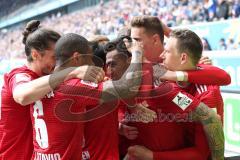 2. Bundesliga - MSV Duisburg - FC Ingolstadt 04 - Elfmeter Darío Lezcano (11, FCI), Jubel, Jonatan Kotzke (25 FCI) Paulo Otavio (6, FCI) Phil Neumann (26, FCI) Marcel Gaus (19, FCI)