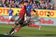 2. BL - Saison 2018/2019 - Holstein Kiel - FC Ingolstadt 04 - Stefan Kutschke (#20 FCI) mit einem Schuss auf das Tor - Foto: Meyer Jürgen