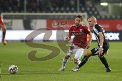 2. Bundesliga - SV Sandhausen - FC Ingolstadt 04 - Thomas Pledl (30, FCI) Korbinian Vollmann (22 SV)