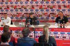 2. Bundesliga - Fußball - 1. FC Heidenheim - FC Ingolstadt 04 - Pressekonferenz nach dem Spiel, Cheftrainer Tomas Oral (FCI) und Cheftrainer Frank Schmidt (HDH)