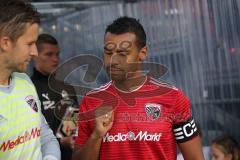 2. Bundesliga - SV Sandhausen - FC Ingolstadt 04 - Einmarsch ins Stadion, Torwart Philipp Heerwagen (1, FCI) und Marvin Matip (34, FCI)