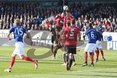 2. BL - Saison 2018/2019 - Holstein Kiel - FC Ingolstadt 04 - Phil Neumann (#26 FCI) Köpft den 0:1 Führungstreffer - jubel -  Foto: Meyer Jürgen