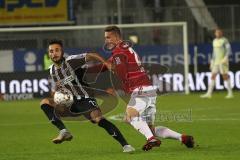 2. Bundesliga - SV Sandhausen - FC Ingolstadt 04 - Fabian Schleusener (11 SV) Phil Neumann (26, FCI)