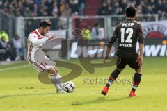 2. Bundesliga - FC St. Pauli - FC Ingolstadt 04 - Cenk Sahin (17, FCI) Ryo Miyaichi (12 Pauli)
