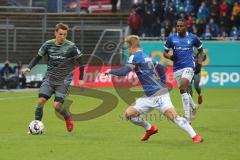 2. Bundesliga - SV Darmstadt 98 - FC Ingolstadt 04 - Konstantin Kerschbaumer (7, FCI) Jones, Joevin (Darmstadt 3) Holland, Fabian (Darmstadt 32)