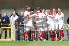 2. Bundesliga - SC Paderborn - FC Ingolstadt 04 - Tor zur Führung 0:1 durch Konstantin Kerschbaumer (7, FCI) mittig, Jubel Goal