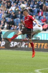 2. Bundesliga - MSV Duisburg - FC Ingolstadt 04 - Stefan Kutschke (20, FCI) Kopfball Tim Albutat (14 Duisburg)