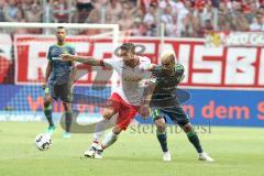 2. Bundesliga - Fußball - SV Jahn Regensburg - FC Ingolstadt 04 - Marco Grüttner (15 Jahn) Darío Lezcano (11, FCI)