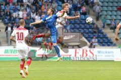 2. Bundesliga - Fußball - 1. FC Magdeburg - FC Ingolstadt 04 - rechts oben Tobias Schröck (21, FCI) Rico Preißinger (21 Magdeburg)