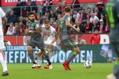 2. Bundesliga - Fußball - 1. FC Köln - FC Ingolstadt 04 - Lucas Galvao (3 FCI) #Benedikt Gimber (5, FCI)