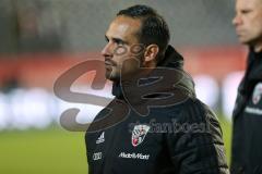 2. Bundesliga - SV Sandhausen - FC Ingolstadt 04 - Niederlage der Schanzer 4:0, hängende Köpfe, Cheftrainer Alexander Nouri (FCI) und Co-Trainer Markus Feldhoff (FCI) gehen vom Platz