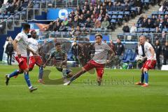 2. Bundesliga - Hamburger SV - FC Ingolstadt 04 - Darío Lezcano (11, FCI) Schuß Tor 0:1, Jubel Lacroix, Leo (2 HSV) van Drongelen, Rick (4 HSV)