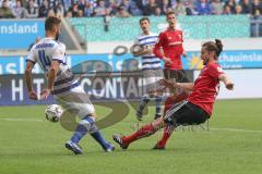 2. Bundesliga - MSV Duisburg - FC Ingolstadt 04 - Tim Albutat (14 Duisburg) Jonatan Kotzke (25 FCI)