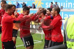 2. Bundesliga - MSV Duisburg - FC Ingolstadt 04 - Thomas Pledl (30, FCI) im Alleingang Tor Jubel Darío Lezcano (11, FCI) Paulo Otavio (6, FCI) Almog Cohen (8, FCI) Fatih Kaya (36, FCI) Stefan Kutschke (20, FCI)