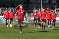 2. BL - Saison 2018/2019 - Holstein Kiel - FC Ingolstadt 04 - Die Spieler verlassen nach dem warm machen das Spielfeld - Konstantin Kerschbaumer (#7 FCI) - Robin Krausse (#23 FCI) - Foto: Meyer Jürgen