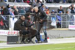 2. Bundesliga - SV Darmstadt 98 - FC Ingolstadt 04 - Besprechung an der Seitenlinie, Torwarttrainer Carsten Nulle (FCI) Co-Trainer Thomas Stickroth (FCI) Cheftrainer Jens Keller (FCI)