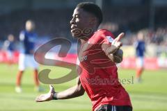 2. BL - Saison 2018/2019 - Holstein Kiel - FC Ingolstadt 04 - Frederic Ananou (#2 FCI) schiesst den 0:2 Führungstreffer - jubel - Foto: Meyer Jürgen