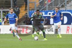 2. Bundesliga - SV Darmstadt 98 - FC Ingolstadt 04 - Angriff, Darío Lezcano (11, FCI) Wurtz, Johannes (Darmstadt 9) Stark, Yannick (Darmstadt 25)