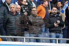 2. Bundesliga - MSV Duisburg - FC Ingolstadt 04 - auf der Tribüne, Werner Roß Ehrenpräsident FCI, Geschäftsführer Franz Spitzauer (FCI) und Florian Günzler (Prokurist FCI)