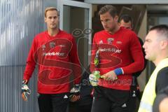 2. Bundesliga - SV Sandhausen - FC Ingolstadt 04 - Warmup der Torhüter, Torwart Marco Knaller (16, FCI) und Torwart Philipp Heerwagen (1, FCI)