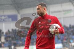 2. Bundesliga - SC Paderborn - FC Ingolstadt 04 - Warmup bei Regen, Fatih Kaya (36, FCI)