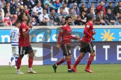 2. Bundesliga - MSV Duisburg - FC Ingolstadt 04 - Tor Jubel Darío Lezcano (11, FCI) Almog Cohen (8, FCI) Paulo Otavio (6, FCI)