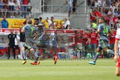 2. Bundesliga - Fußball - SV Jahn Regensburg - FC Ingolstadt 04 - Tot diurch Konstantin Kerschbaumer (7, FCI) Jubel Frederic Ananou (2, FCI) Marvin Matip (34, FCI)