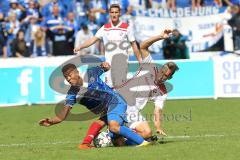 2. Bundesliga - Fußball - 1. FC Magdeburg - FC Ingolstadt 04 - Marcel Costly (9 Magdeburg) Tobias Schröck (21, FCI) Zweikampf am Boden