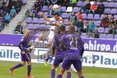 2. Bundesliga - FC Erzgebirge Aue - FC Ingolstadt 04 - Mergim Mavraj (15, FCI) Kopfball kampf