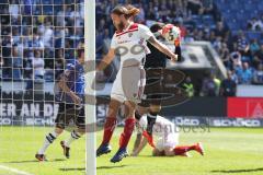 2. Bundesliga - Arminia Bielefeld - FC Ingolstadt 04 - Björn Paulsen (4, FCI) gegen Torwart Stefan Ortega Moreno ( Bielefeld)