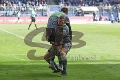 2. Bundesliga - Hamburger SV - FC Ingolstadt 04 - Tor Jubel Thomas Pledl (30, FCI), Marcel Gaus (19, FCI)