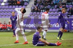 2. Bundesliga - FC Erzgebirge Aue - FC Ingolstadt 04 - Chance verpasst Almog Cohen (8, FCI) Darío Lezcano (11, FCI)