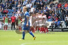 2. Bundesliga - Fußball - 1. FC Magdeburg - FC Ingolstadt 04 - Tor FCI 1:1 Ausgleich Jubel Stefan Kutschke (20, FCI) Benedikt Gimber (5, FCI) Thomas Pledl (30, FCI) Lucas Galvao (3 FCI) Tobias Schröck (21, FCI)