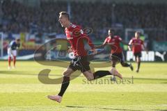 2. BL - Saison 2018/2019 - Holstein Kiel - FC Ingolstadt 04 - Phil Neumann (#26 FCI) Köpft den 0:1 Führungstreffer - jubel -  Foto: Meyer Jürgen