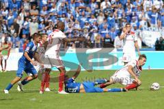 2. Bundesliga - Fußball - 1. FC Magdeburg - FC Ingolstadt 04 - Marcel Costly (9 Magdeburg) Tobias Schröck (21, FCI) Zweikampf am Boden