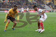 2. Bundesliga - SG Dynamo Dresden - FC Ingolstadt 04 - Linus Wahlqvist (2 Dresden) und Paulo Otavio (6, FCI)