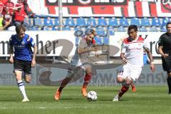 2. Bundesliga - Arminia Bielefeld - FC Ingolstadt 04 - Patrick Weihrauch (7 Bielefeld) Thomas Pledl (30, FCI) Darío Lezcano (11, FCI) Angriff