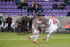 2. Bundesliga - FC Erzgebirge Aue - FC Ingolstadt 04 - Sonny Kittel (10, FCI)  Schuß Tor Jubel Führung 0:1 Paulo Otavio (6, FCI)