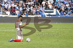 2. Bundesliga - Fußball - 1. FC Magdeburg - FC Ingolstadt 04 - Spiel ist aus, unentschieden 1:1, Lucas Galvao (3 FCI) betet