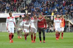 2. Bundesliga - SC Paderborn - FC Ingolstadt 04 - 3:1 Niederlage für Ingolstadt, enttäuscht hängende Köpfe, Stefan Kutschke (20, FCI) Christian Träsch (28, FCI) Marcel Gaus (19, FCI) Konstantin Kerschbaumer (7, FCI) Benedikt Gimber (5, FCI)