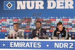 2. Bundesliga - Hamburger SV - FC Ingolstadt 04 - Pressekonferenz nach dem Spiel, Cheftrainer Tomas Oral (FCI) und rechts Cheftrainer Hannes Wolf (HSV), Sieg FCI 0:3