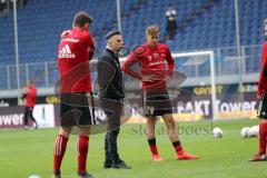 2. Bundesliga - MSV Duisburg - FC Ingolstadt 04 - Cheftrainer Tomas Oral (FCI) Ansprache beim Warmup