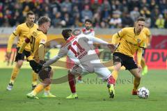 2. Bundesliga - SG Dynamo Dresden - FC Ingolstadt 04 - Patrick Ebert (20 Dresden) Darío Lezcano (11, FCI)