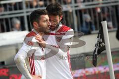 2. Bundesliga - FC St. Pauli - FC Ingolstadt 04 - Cenk Sahin (17, FCI) Ecke mit Christian Träsch (28, FCI)