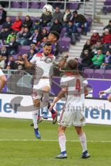 2. Bundesliga - FC Erzgebirge Aue - FC Ingolstadt 04 - Mergim Mavraj (15, FCI) Kopfball kampf