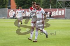 2. Bundesliga - Fußball - SV Wehen Wiesbaden - FC Ingolstadt 04 - Tor durch Darío Lezcano (11, FCI) in der ersten Minute, Jubel mit Phil Neumann (26, FCI)