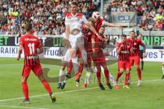 2. Bundesliga - Stefan Kutschke (20, FCI)  beim Kopfball - Fußball - SV Wehen Wiesbaden - FC Ingolstadt 04 -