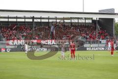 2. Bundesliga - Fußball - SV Wehen Wiesbaden - FC Ingolstadt 04 - FCI Fans Fahnen Banner Choreo Jubel Kurve