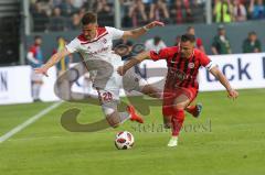 2. Bundesliga - Fußball - Stefan Kutschke (20, FCI)  - Sebastian Mrowca (10 SVW)  - SV Wehen Wiesbaden - FC Ingolstadt 04 -